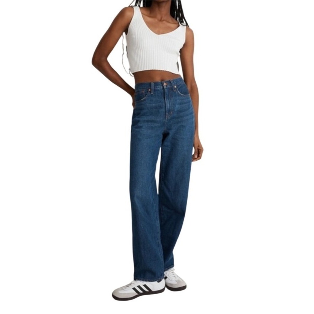 Madewell Baggy Straight Jeans Dark Worn Indigo‎ Wash Size 27